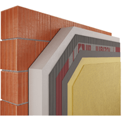 Prerez JUBIZOL EPS sistema za fasade – sloji fasadnega sistema